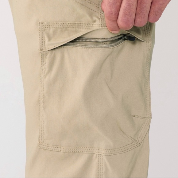 Prana Stretch Zion Outdoor Hiking Pant Sandbar Size 35X32 Gorpcore Cargo Pocket - Picture 6 of 16